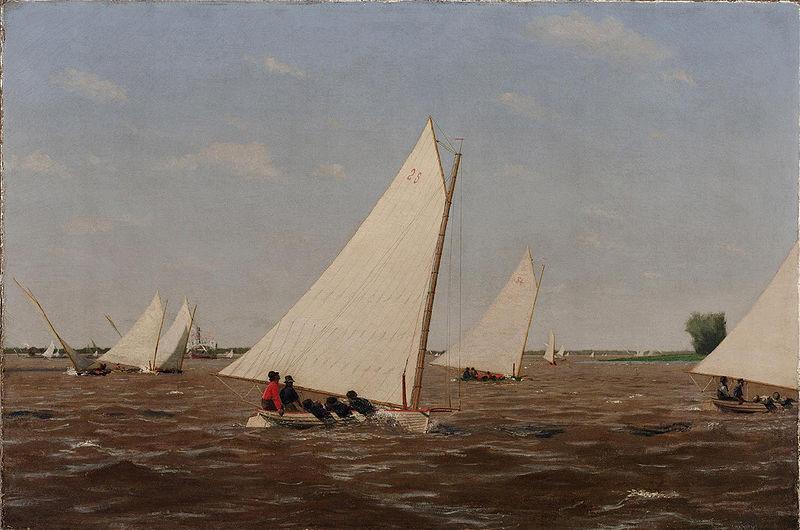 Thomas Eakins Sailboats Racing on the Delaware